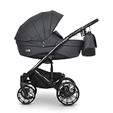 Lieferumfang und Beschreibung: Obermaterial 100 % hochwertiges Kunstleder, Adapter (zur Montage der Babyschale auf dem Kinderwagengestell), praktische geräumige Wickeltasche, großer Einkaufskorb mit praktischer Abdeckung, inkl. Flaschenhalter, Regenschutz - für Babywanne und Sportsitz geeignet, Moskitonetz - für Babywanne, innovative kugelgelagerte Räder mit Polyurethanreifen