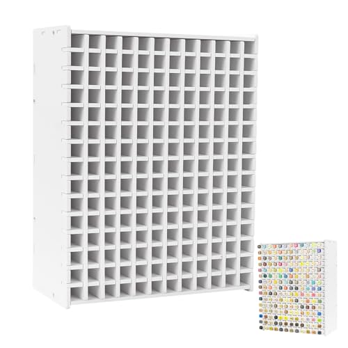BigKing Porte-Marqueurs, Organisateur de Crayons et Marqueurs en PVC, Organisateur Fixe, pour Stylo, Crayons Artificiels (180 Trous)