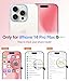 FNTCASE for iPhone 14 Pro Max Case: [Compatible with Magsafe] Translucent Matte Cases with [Full Camera Protection] [Screen Protector] Military Grade Shockproof Protective Phone Cover - Light Pink
