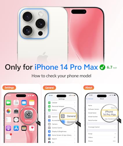 Image of FNTCASE for iPhone 14 Pro Max Case: [Compatible with Magsafe] Translucent Matte Cases with [Full Camera Protection] [Screen Protector] Military Grade Shockproof Protective Phone Cover - Light Pink