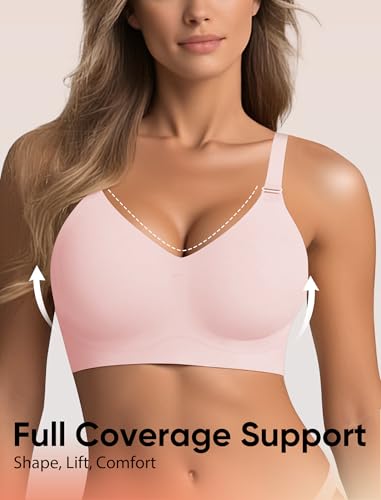 Image of Wireless Bras for Women No Underwire Seamless Buttery Bralettes Smoothing Women's Bras Full Coverage Shapedly Bra