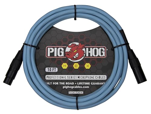 Câble de microphone XLR pour studio Pig Hog Hex Series 3m daphne