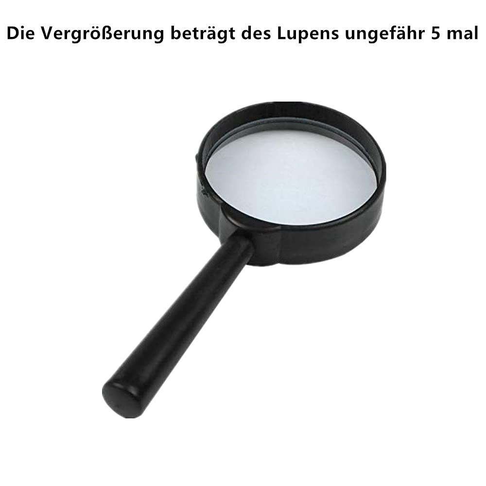 Voarge Zestaw 8 lup dla dzieci, zestaw na urodziny dziecka, prezent dla detektywa, szpiega, tajnych agentów, zestaw badaczy
