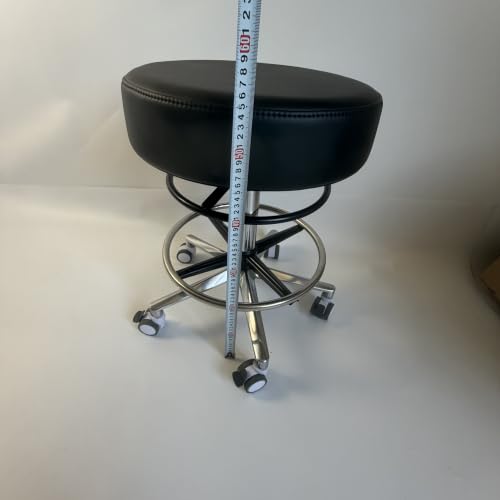Image of Heavy Duty 400LB Capacity Medical Stool with Locking Rubber Wheel, 360 Adjust Ring (Extra Large Seat)