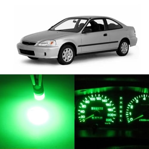 WLJH Green Instrument Dash Speedometer Gauge Cluster Led Light Kit