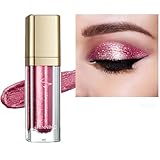 Pink Liquid Glitter Eyeshadow Palette - Shimmering Gold Sparkly Cream Eyeshadow for Eye Makeup, Long-Lasting, Waterproof Eye Glitter for Parties Day & Night Looks