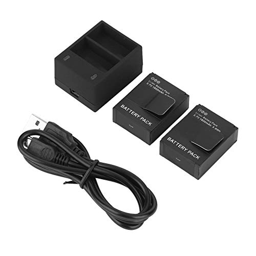 Puratikodon 2 UNIDS Batería 3.7 V + USB Cargador Dual Cover