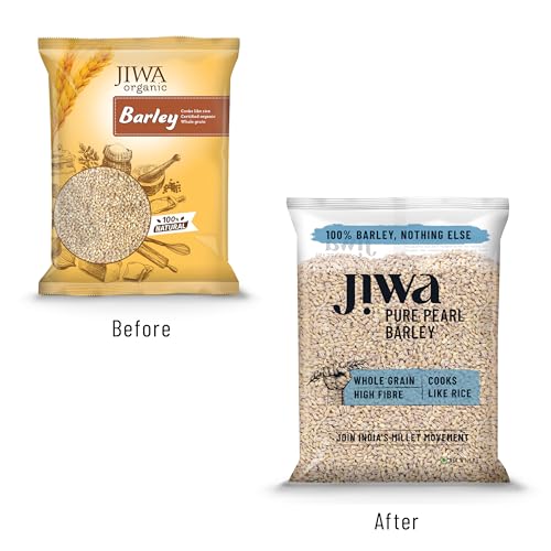 Image of Jiwa Pure Pearl Barley | Cooks Like Rice | Jav /Jau | | High Fiber | Whole Grain | 1 Kg (Pack of 5)