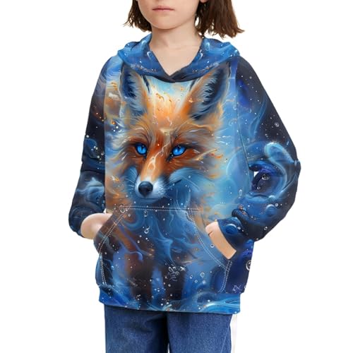 Image of GLUDEAR Teen Boys Girls Novelty Animal Galaxy Hoodies Sweatshirts Pullover