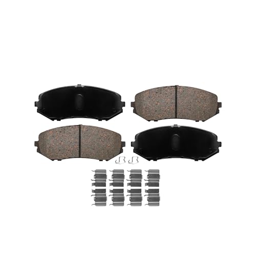 Image of Detroit Axle - Front Brake Pads for 2006-2013 Suzuki Grand Vitara Ceramic Brake Pads with Hardware 2007 2008 2009 2010 2011 2012 Replacement