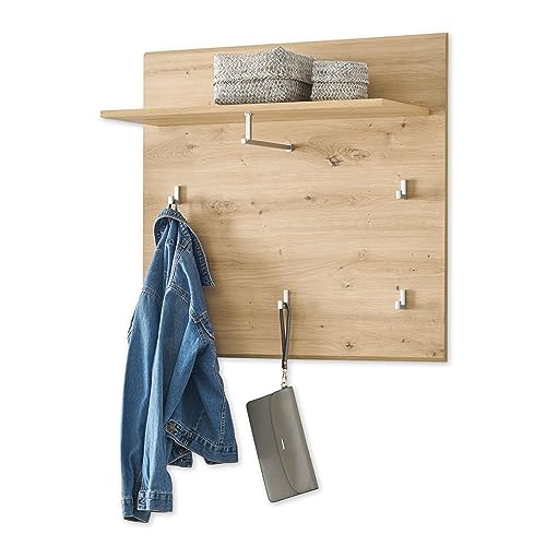 Wandgarderobe Sonoma Eiche 60x40cm | Kleiderständer Mit Regal | Für Flur & Eingangsbereich