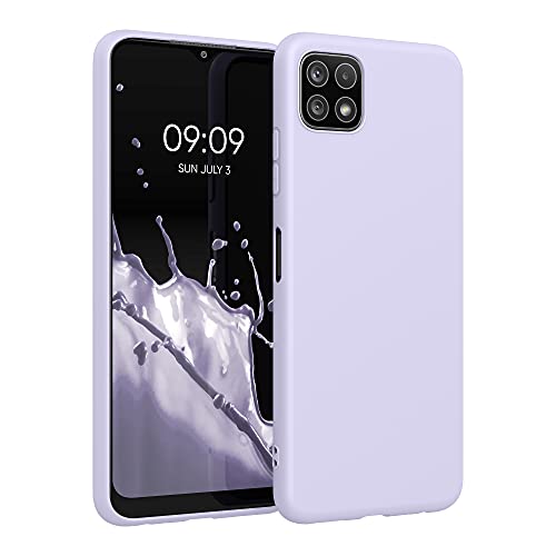 kwmobile Custodia Compatibile con Samsung Galaxy A22 5G Cover - Back Case per Smartphone in Silicone TPU - Protezione Gommata - lavanda