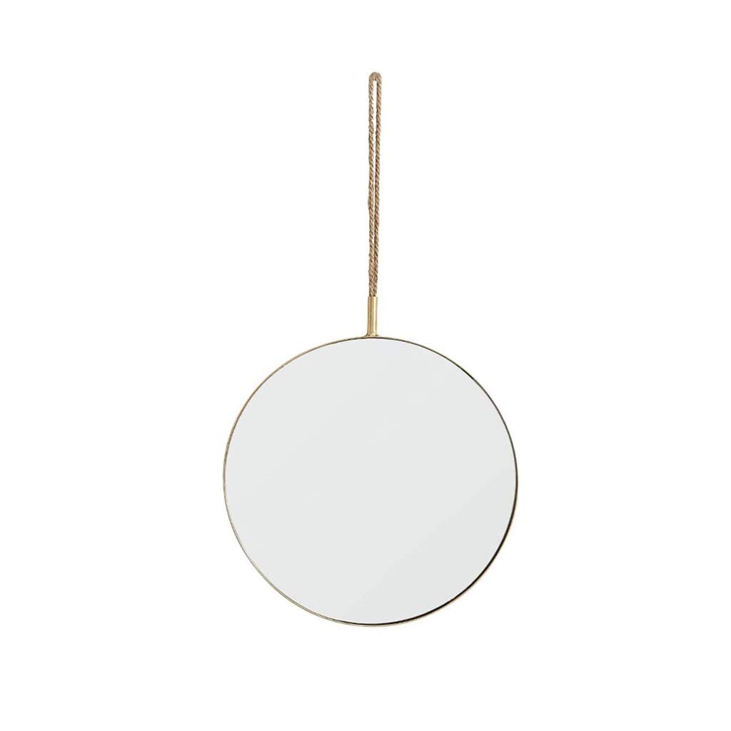 Specchio Espejo colgante Redondo de pared, Espejo de cuerda, Espejo de Aumento, Espejo cosmético, Espejo Decorativo para tocador, hogar, baño y dormitorio (Color: A)
