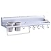 RenShiMinShop Regał magazynowy do powieszenia na ścianie, bez Punch -Free rama aluminiowa kuchnia odpływ regał magazynowy (kolor: srebrny, rozmiar: 14 x 9,5 x 50 cm)