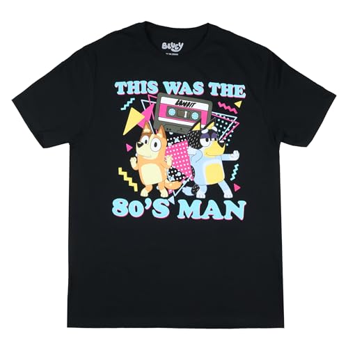 Bluey Men's T-Shirt This was The 80's Man Neo-Pop Design Adult Short Sleeve Crewneck T-Shirt2