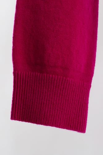 Image of JENNIE LIU Women's 100% Pure Cashmere Long Sleeve Pullover V Neck Sweater