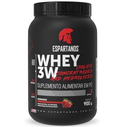 Whey Protein 3W Morango 900g – Espartanos