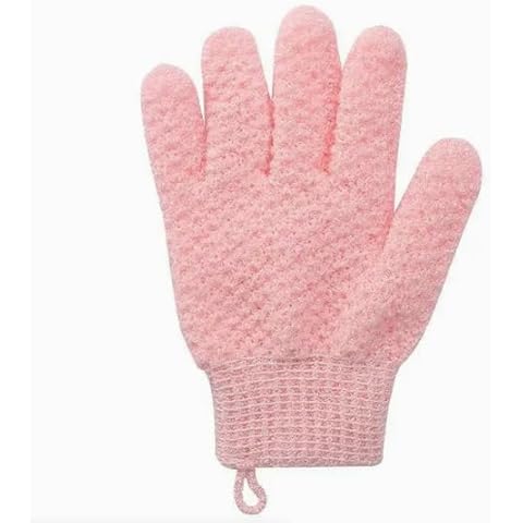 Irene Organics Exfoliating Body Scrub Gloves- All Natural Stretch Mark Treatment, Scar Removal, Anti Cellulite, Spider Vein and Acne Treatment. Great for uneven skin tone (Exfoliation Gloves) Cover