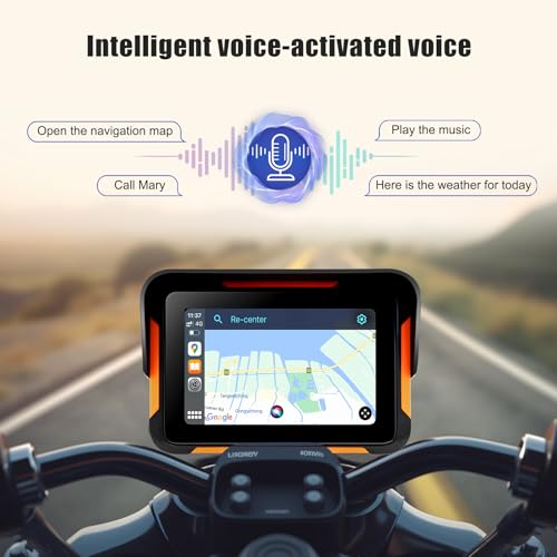 Image of Car Stereo for Motorcycle, 5 Inch IPS Touchscreen, CarPlay & Android Auto | Universal Motorbike, Wireless CarPlay & Android Auto, GPS Navigation Dual Bluetooth, Waterproof & Dustproof IP67