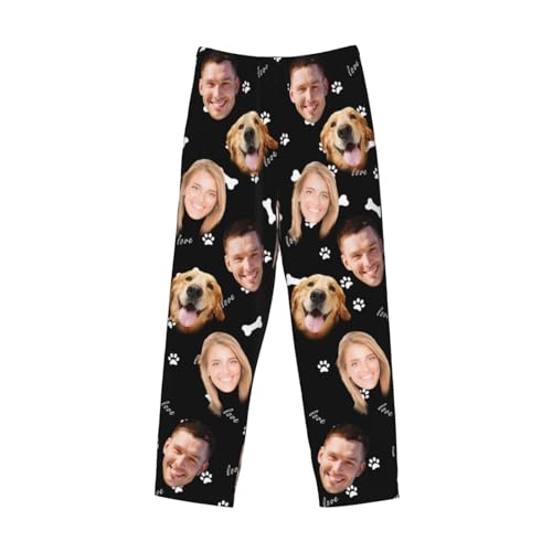 Custom Pajama Pants for Woman Men Face Personalized Pants Sleepwear Bottoms Christmas Valentine's Day Pajama Gifts4