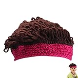 ✄Lana de algodón cálido: Hechas de algodón puro hecho a mano de alta calidad, nuestras pelucas de bebé para bebés son cálidas, resistentes al viento, suaves, modernas, duraderas y cómodas.