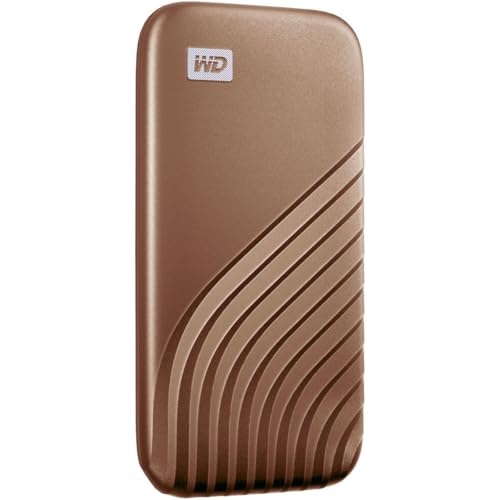 WD My Passport™ SSD 2TB Gold, 1050MB/s Read, 1000MB/s Write, PC & Mac Compatiable