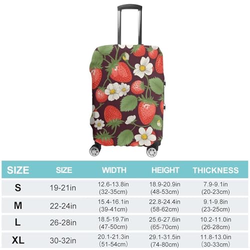 Carry on Luggage Cover Strawberry Suitcase Covers for Luggages Tsa Approved Travel Luggage Sleeve Protector Elastic Suitcase Protector Anti-Scratch Washable Fits 19-30 Inch Case -L2
