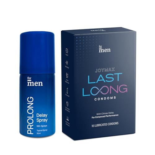 Image of ForMen Prolong Spray (30 ml) with ForMen JOYMAX Last Long Condoms for Men (10 Count)