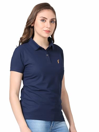 Image of STELLERS Women's Premium Polo T-Shirt, Regular Fit | Odour Resistant | Wrinkle Free | Quick Dry | Stretchable | Lightweight | Breathable | Sustainable | Anti-Static | Feather Touch Feel