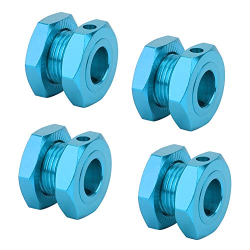 Alomejor Aluminiumlegierungsrad-Sechskantkupplungssatz 17 Mm, 4 Stück für 1/8 RC-Auto, Mehrere Farben, Ersatzteile (Blue)