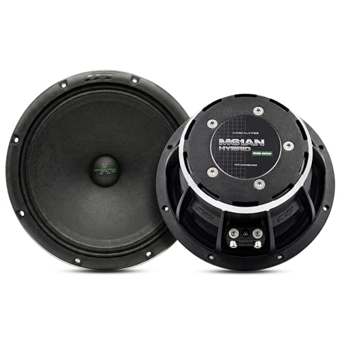 Deaf Bonce Apocalypse AP-M61AN Hybrid | 6.5 Neodymium-Ferrite Mid-Range Car Speakers (Pair) 180W RMS 360W Max 101 dB SPL CCAW Coil Aluminum Frame