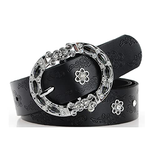 Ceinture cloutée en strass homme femme cuir western vintage bling