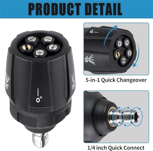 Ugelli Ad Alta Pressione Pistola For Rondella For Auto Punte A Getto Rapido Ugelli For Rondella Adatti For Accessori Adattatori Karcher Parksdie Nilfisk Bosch(Green) - 4