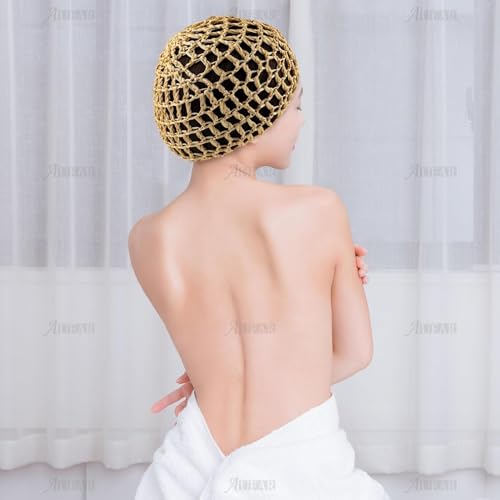 AUEAR, Hair Nets Cap Sleeping Hairnet Snoods Wrap Bonnets Long Straight Curl Wig Head Protector Mesh Wrapping Crochet Wave Cook Hats Bun Lift Strap Weaving Sew For Women Ballet (5 Pack, Multi)
