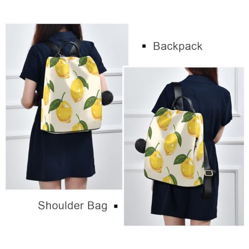 Image of ALAZA Yellow Lemon Trips Hiking Camping Rucksack Pack for Women