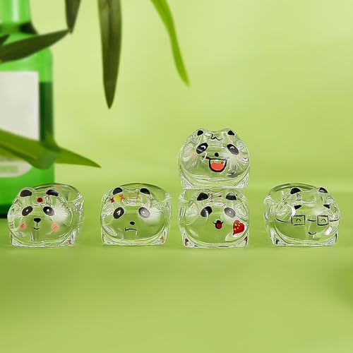 Recipiente Cristal para Polvo de Uñas Forma Panda miniatura 4