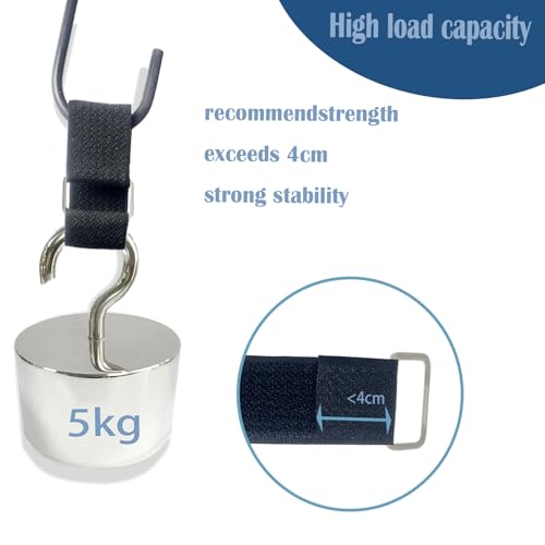 Image of 1 inch x 16ft Nylon Hook and Loop Straps with 25 Metal Buckles。Reusable Adjustable Strips Freely Cut-to-Length Straps for Organizer or Storage Straps Black