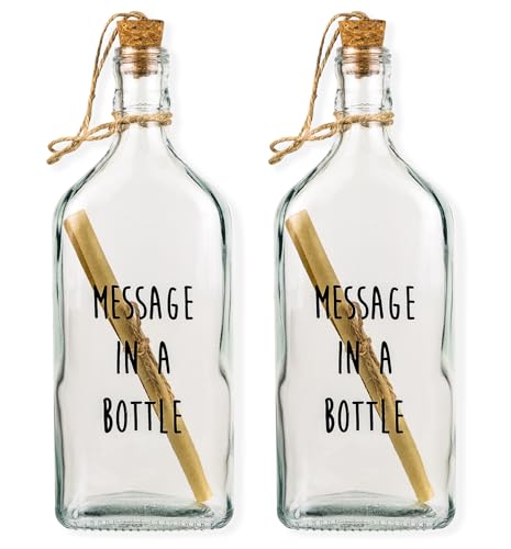 SAILINGSTORY Message in a Bottle Keepsake Wish Jar Unique Gift for Birthday Anniversary Valentine 2pcs Pack