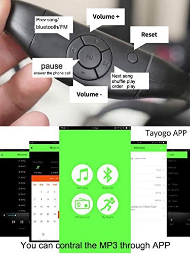 Waterproof Mp3 Player For Swimming Bluetooth, Tayogo Ipx8 8Gb Underwater Headphones With Shuffle Feature, For Water Sports, Running, Diving-Black #TOP2