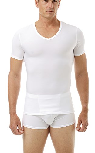 Underworks Mens Microfiber Compression V-Neck T-Shirt 3-Pack