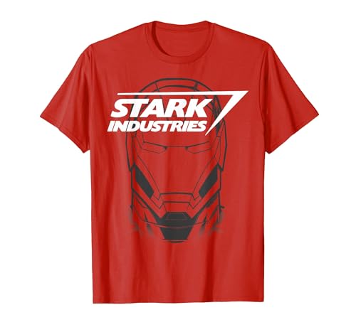 Image of Marvel Avengers Iron Man Stark Industries Graphic T-Shirt, Men, Red, Small