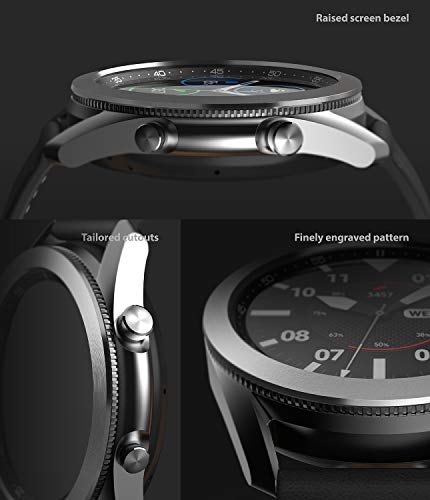Image of Ringke Bezel Styling for Galaxy Watch 3 45mm Bezel Ring Adhesive Cover Anti Scratch Stainless Steel Protection for Galaxy Watch 3 45mm Accessory - Chrome Silver [45-20]