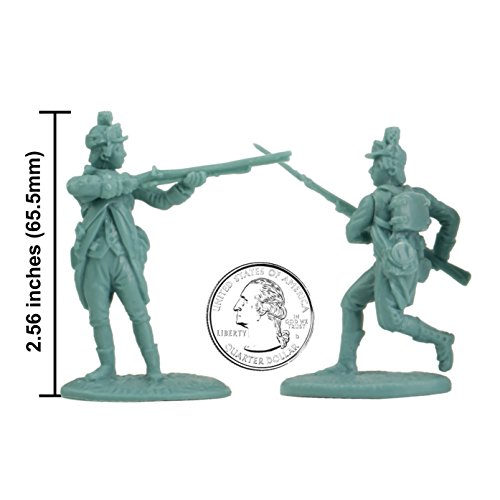 LOD Revolutionary War Colonial Light Infantry - 16 bonecos de soldado azul 1:32
