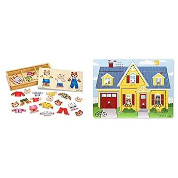 Product Bundle Wooden Bear Family Dress-Up Puzzle Book