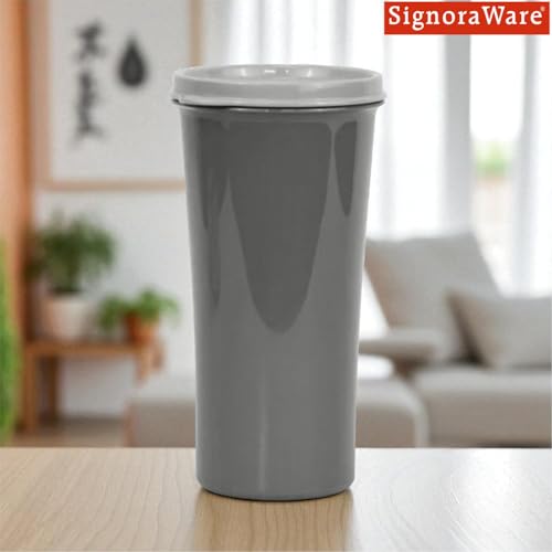 Image of SignoraWare Monarch Stainless Steel Tumbler | Airtight & Leakproof | Easy to Carry & Clean | Ideal for Cold Beverages | Perfect for Office, School, Home & Outdoor Use (650ml | Grey)