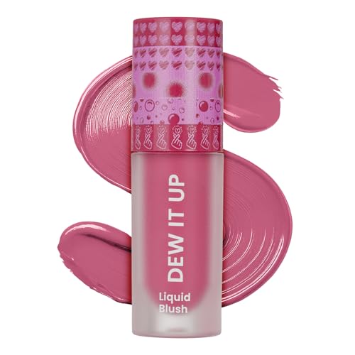 Swiss Beauty Dew It Up Liquid Blush | Dewy Finish| High Colour Payoff | Hydrating | With Vitamin E & C | Shade- 3. Dusty Pink, 4ml