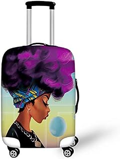 BIGCARJOB Trendy Luggage Cover Elastic Spandex Dust-proof Case African woman Printed Fit 26-28inch