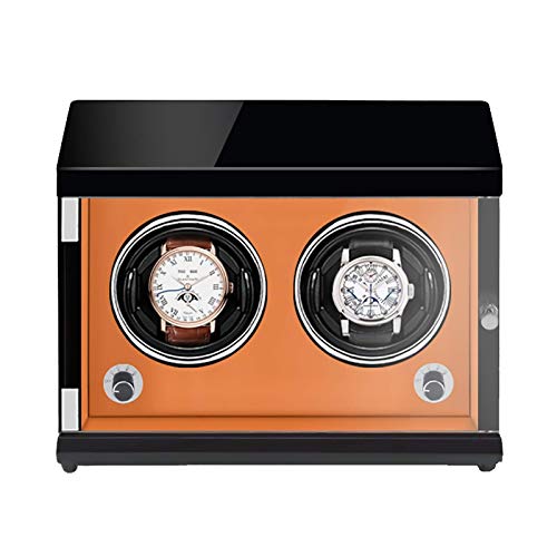 JIYTG Soporte de reloj para relojes automáticos – Agitador de reloj recargable de dos posiciones, mecánico para reloj, caja de cuerda vertical automática con sensible a la luz