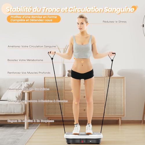 Plateforme vibrante oscillante Dripex exercise machine avec haut-parleur Bluetooth
