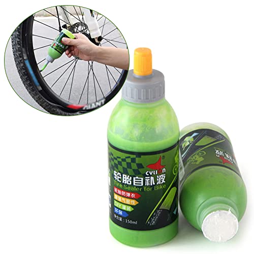 ACAREY 2 botellas líquidas preventivas de sellado antipinchazos, apto para gel de sellado para neumáticos, reparación de neumáticos de bicicleta para bicicletas de montaña de 150 ml